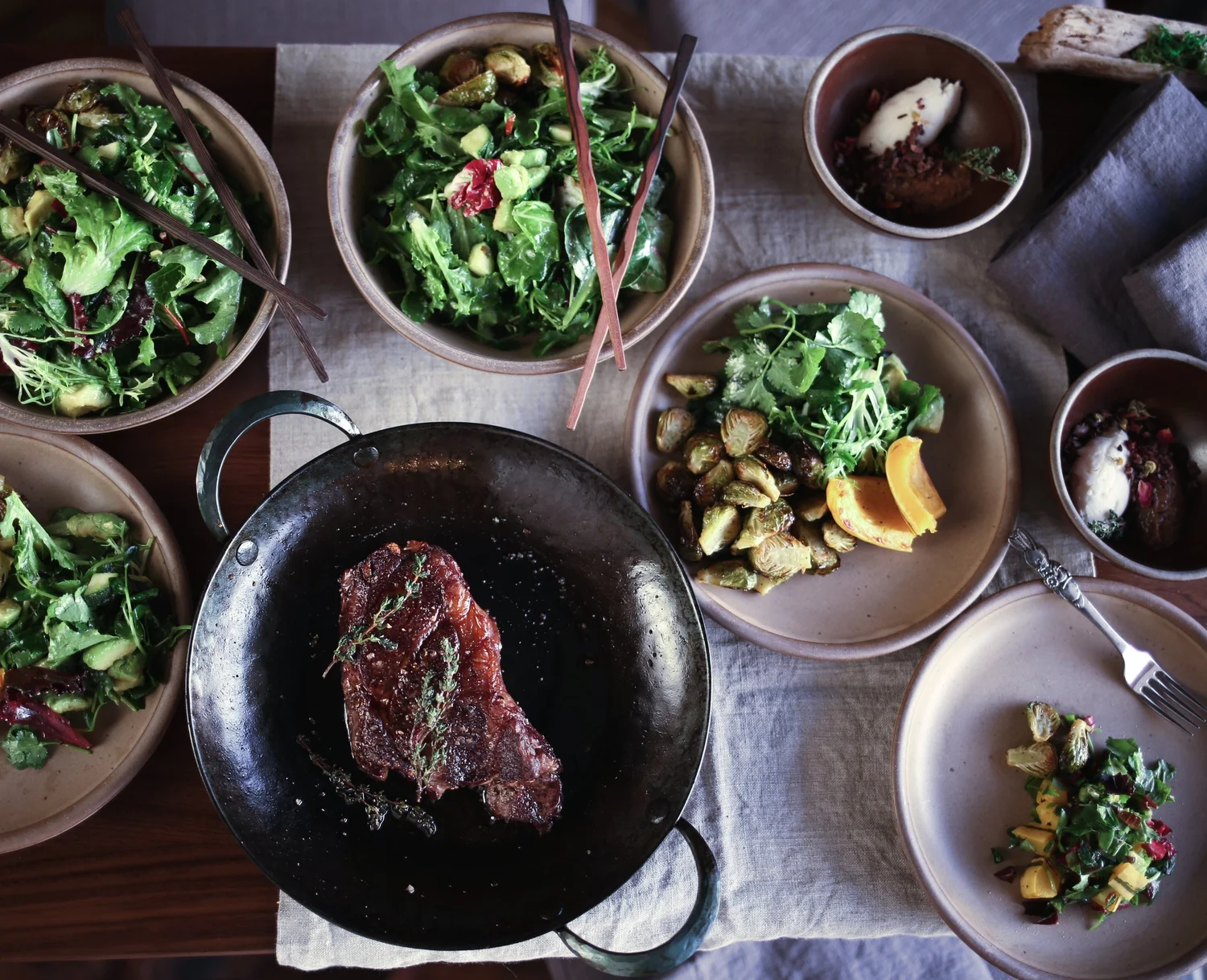 Fresh ingredients for tiny house cooking